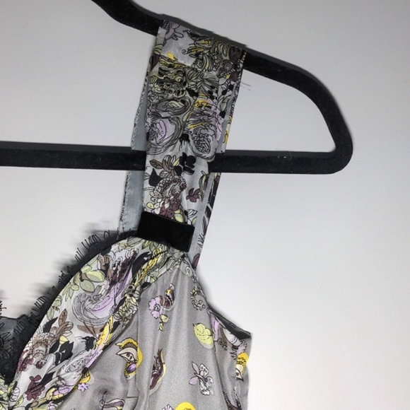 Nanette Lepore Womens Vintage 100% Silk Sweetheart Neck Dress, Floral, Size 0 - Picture 5 of 8